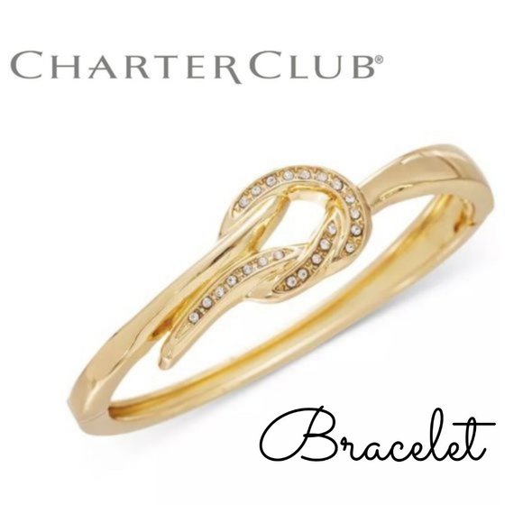 NEW Charter Club Gold-Tone Knot Bangle Bracelet - Picture 2 of 9